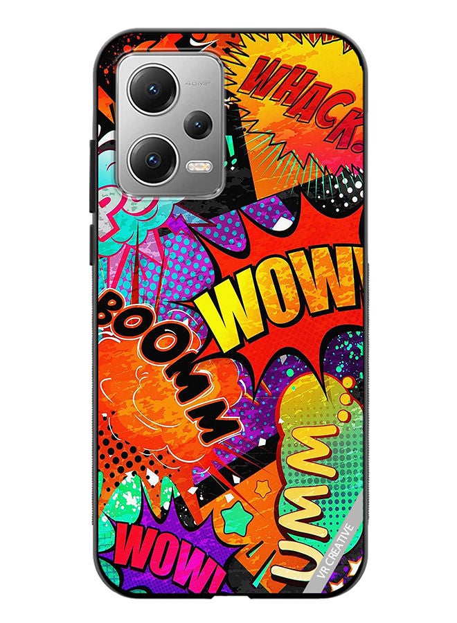 VR CREATIVE Protective Case Cover For Xiaomi Redmi Note 12 Multiple Sticker Design Multicolour - Image 1