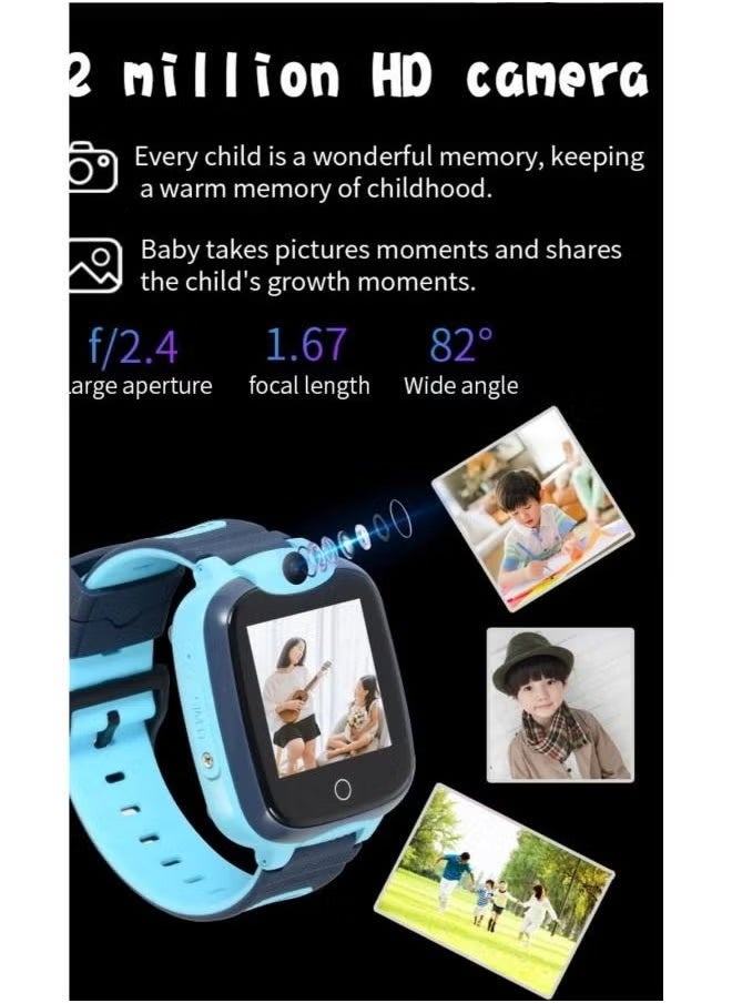 TIGER "4G SIM Card GPS Kids Smartwatch – Waterproof HD Camera, Real-Time Location, SOS Emergency, Fun Features – Pink – Perfect for Children’s Safety & Entertainment"  - Image 2