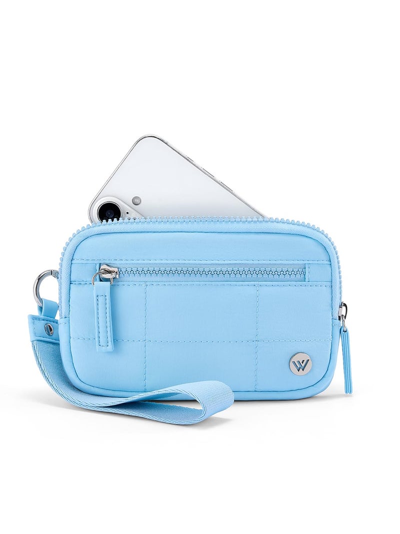 WESTBRONCO Wristlet Wallets for Women â€“ RFID Blocking Quilted Nylon Phone Wallet, Card Holder Purse for Travel & Everyday Use - Image 1
