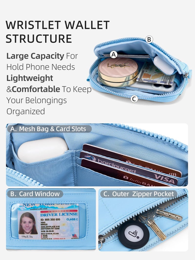 WESTBRONCO Wristlet Wallets for Women â€“ RFID Blocking Quilted Nylon Phone Wallet, Card Holder Purse for Travel & Everyday Use - Image 3