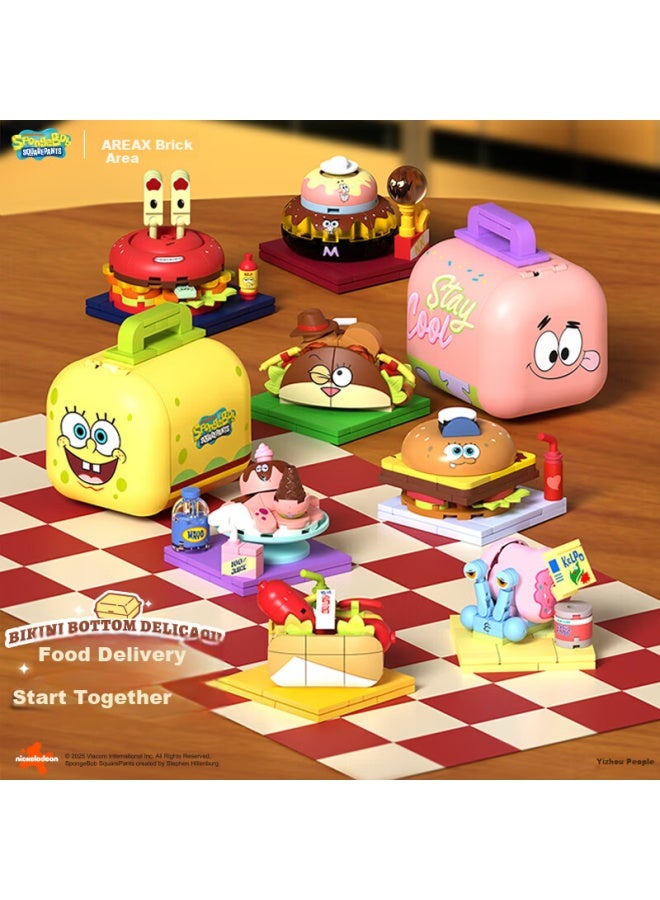 Qiji Spongebob Blind Box Official Building Block Assembly Toy Collaboration Trendy Toy Children's Ornament Boys Girls New Year Gift - Image 2