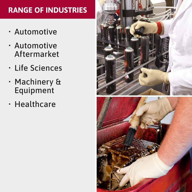 Ansell MICROFLEX Diamond Grip MF300 Disposable Latex Gloves for Automotive Healthcare Machinery Industries Small Natural Case of 1000 - Image 3