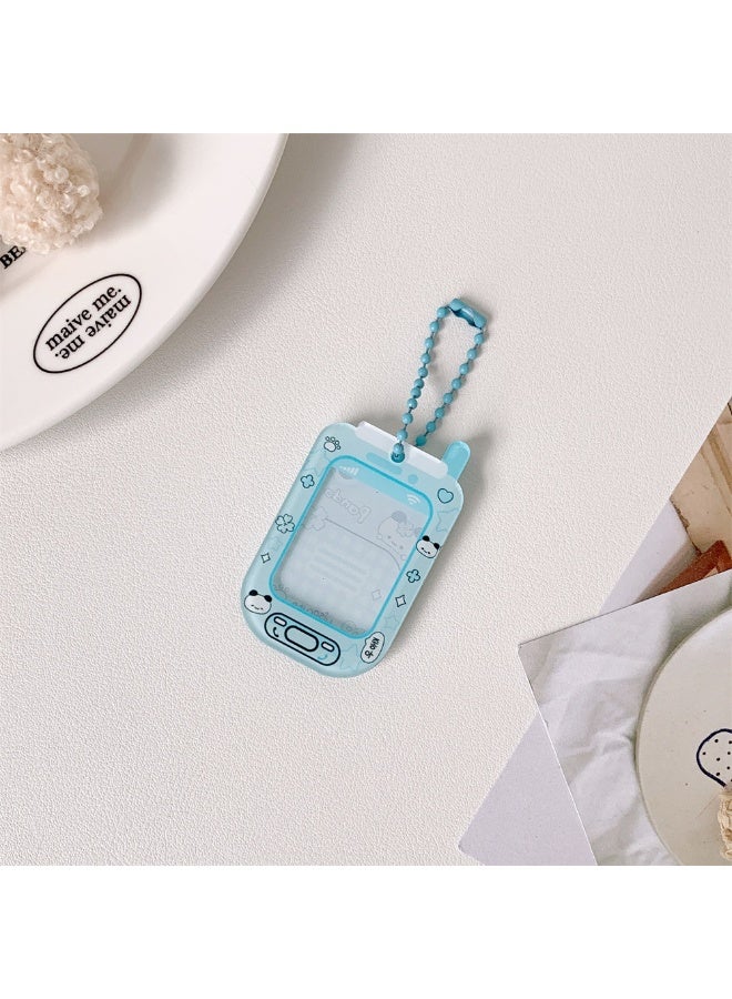 NIBEMINENT 1 - Piece Cartoon Mini Kpop Photo Card Holder Pendant Key Chain ID Badge Holder ID Card Holder Photo Card Protector for School ID Office ID Access Card for Women Girls - Image 1