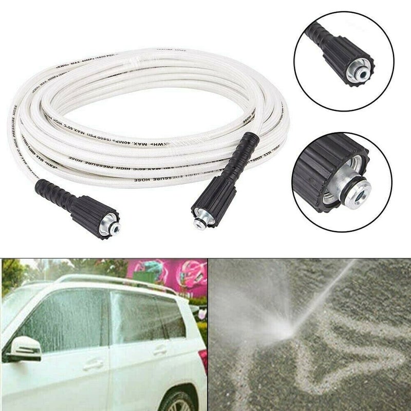 Shoppingekart 7 mtr Washer Hose for high Pressure car Washing Pipe M22 Connector Compatible with Gaocheng Cazar Ballorex JPT STARQ BoseVantro Btali etc Length 7 MeterColor GrayWhite  - Image 4