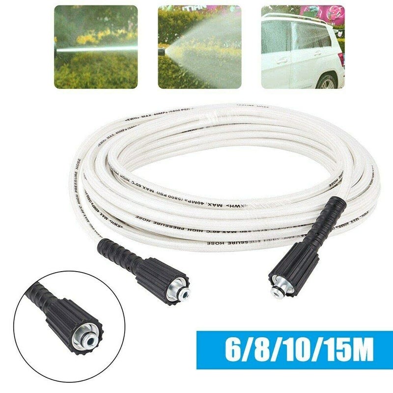 Shoppingekart 7 mtr Washer Hose for high Pressure car Washing Pipe M22 Connector Compatible with Gaocheng Cazar Ballorex JPT STARQ BoseVantro Btali etc Length 7 MeterColor GrayWhite  - Image 5