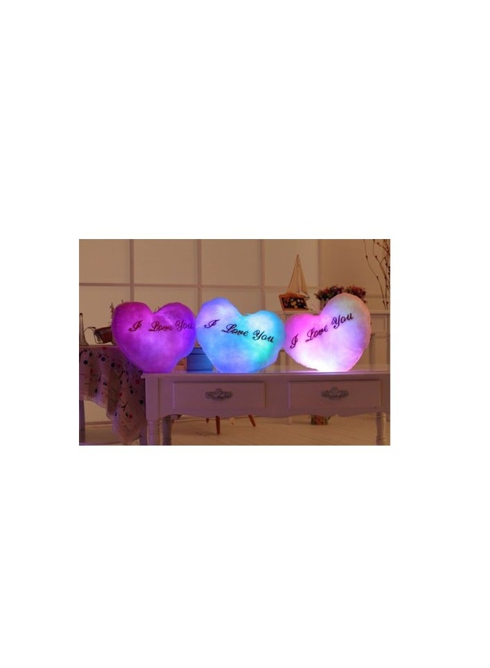 Reko Love Heart Shaped LED Pillow, Multi-Color Changing Pillow Love Pillow Touch Sensitive Pillow - Image 2