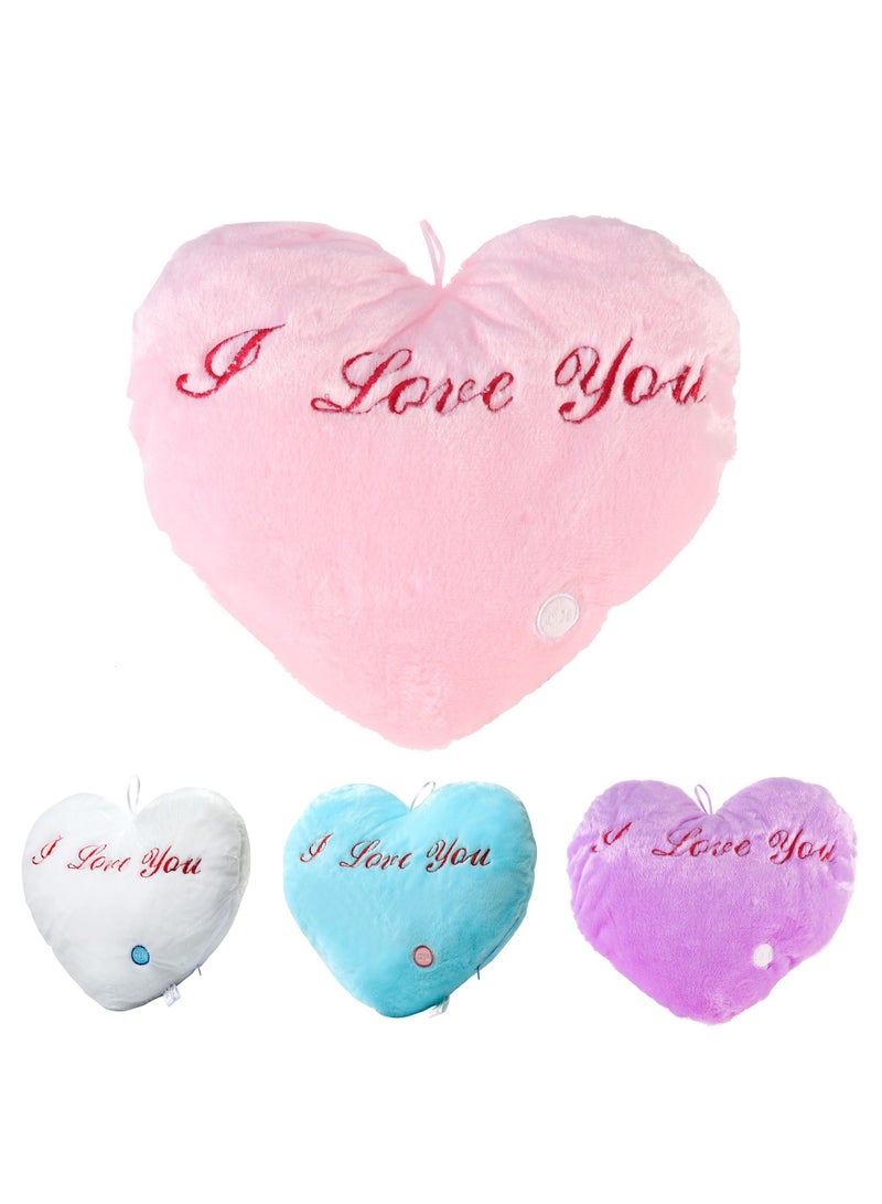 Reko Love Heart Shaped LED Pillow, Multi-Color Changing Pillow Love Pillow Touch Sensitive Pillow - Image 1