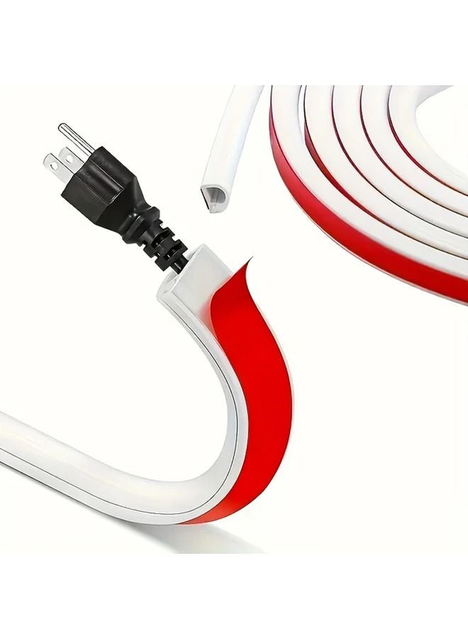 Black Self Adhesive Cable Protector Concealed Cable Manager for Wall and Floor Wiring 118 11 Inches - Image 3