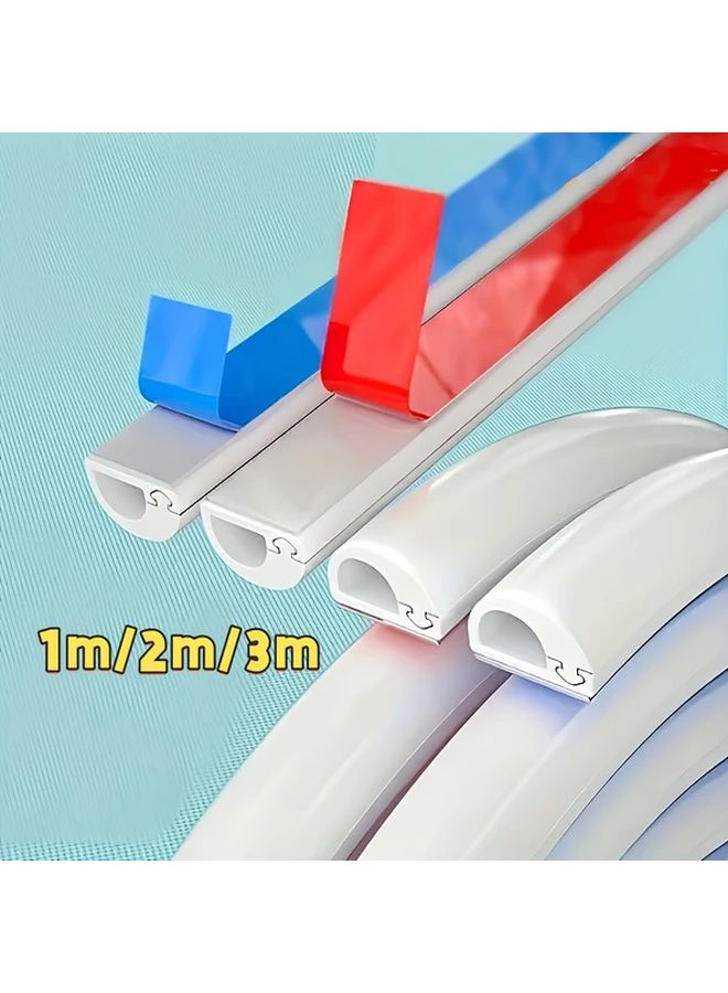 Black Self Adhesive Cable Protector Concealed Cable Manager for Wall and Floor Wiring 118 11 Inches - Image 2