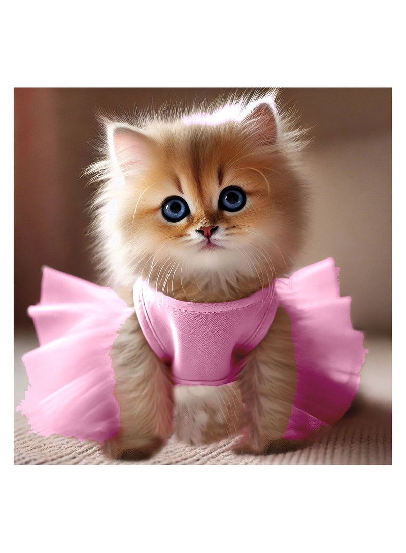A.M Pet Swan Fairy Dress for Small Dogs and Cats, Puppy Clothes, Princess Tutu Skirt, Chihuahua, Yorkies, Pet Clothes for Cats - Image 1