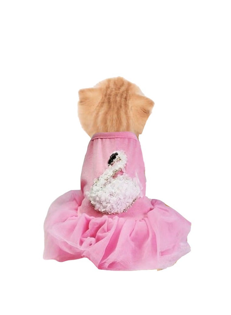 A.M Pet Swan Fairy Dress for Small Dogs and Cats, Puppy Clothes, Princess Tutu Skirt, Chihuahua, Yorkies, Pet Clothes for Cats - Image 2