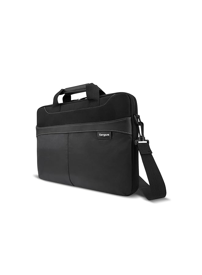 targus Laptop Bag Slim Briefcase For Laptops Up To 15.6 Inches Over The Shoulder Laptop Bag Men Women Travel Laptop Bag For 12 13 14 And 15 Inch Dell Hp Lenovo And Microsoft Laptops Black Tss898