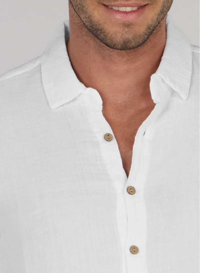 Just Nature Regular Fit Cotton Resort Shirt