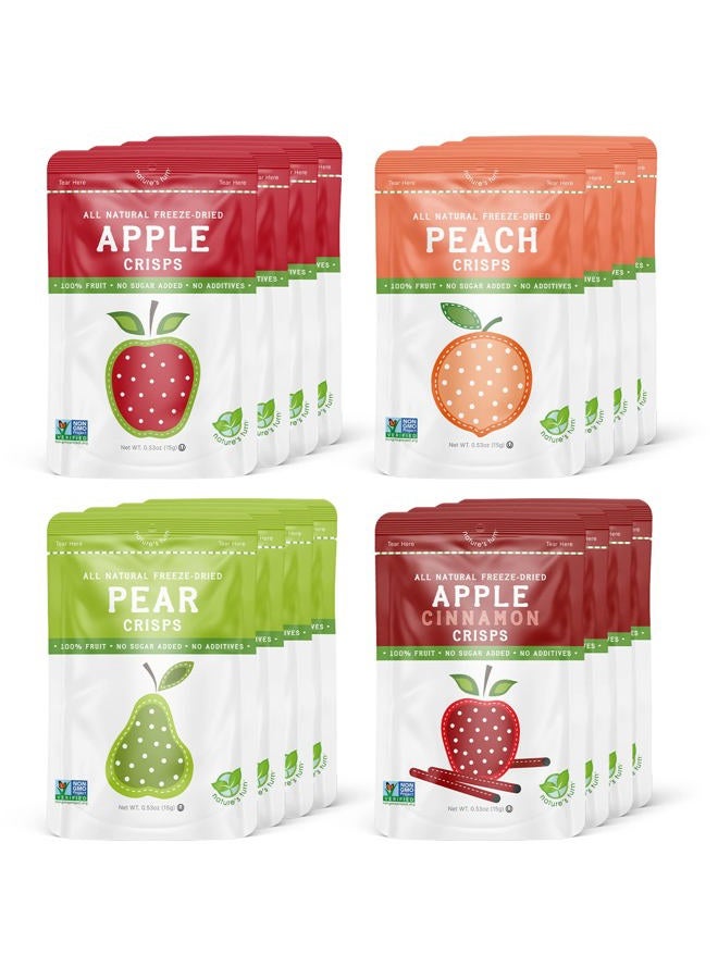 Nature's Turn Freeze-Dried Fruit Snacks - Orchard Variety Pack - Perfect For School Lunches or an On-The-Go Snack - No Sugar Added, Non GMO, Gluten Free, Nothing Artificial (0.53oz) 16-Pack - Image 1