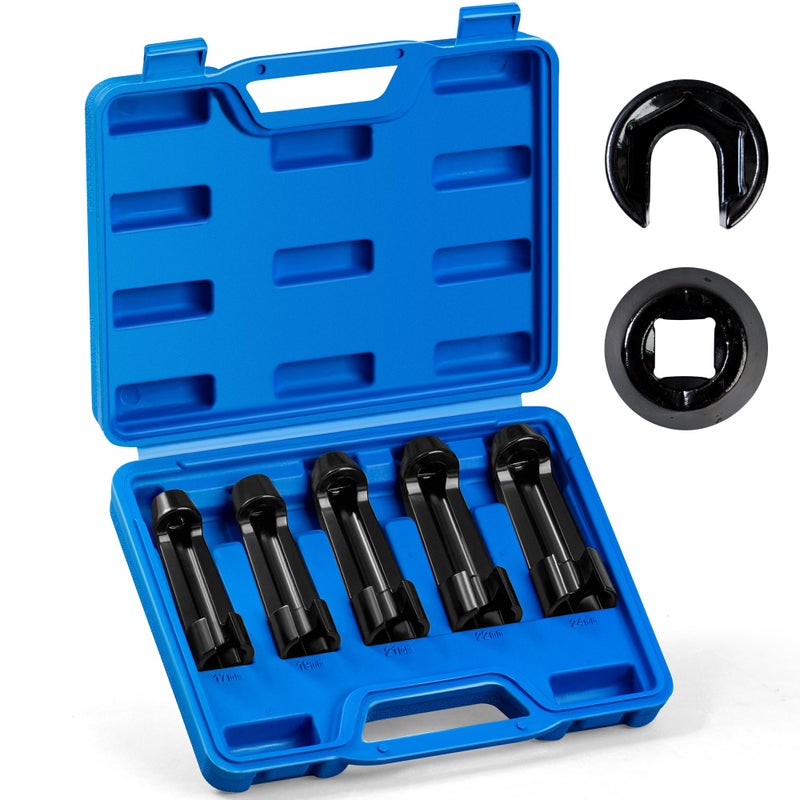 YSSNIUTOOL 5pcs 12090 Line Socket Set Fuel Injection Flare Nut Socket 17mm 19mm 21mm 22mm 24mmCompatible with 12090 Fuel Line Socket Tool for Audi VW BMW Ford Cummins Engines - Image 2