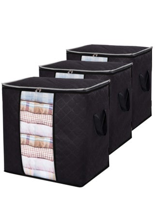 3-Pack Storage Bag Large Capacity Clothes Organizer with Reinforced Handle Thick Fabric - pzsku/ZB4E6E738A5C8F4916B15Z/45/_/1715742942/3d28e351-20af-43af-a508-aac296de8c54