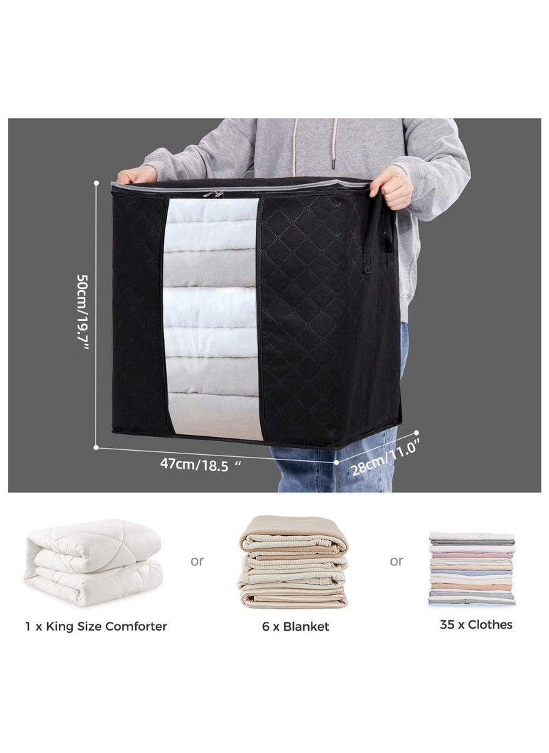 WALALLA - 3-Pack Storage Bag Large Capacity Clothes Organizer with Reinforced Handle Thick Fabric - Image 1