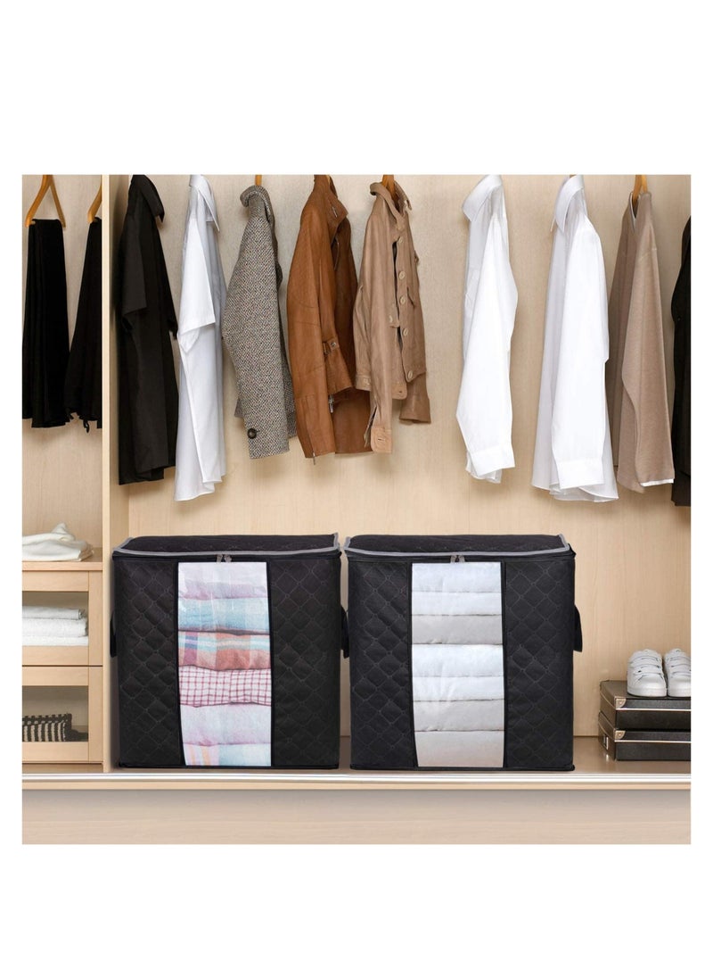 WALALLA - 3-Pack Storage Bag Large Capacity Clothes Organizer with Reinforced Handle Thick Fabric - Image 1