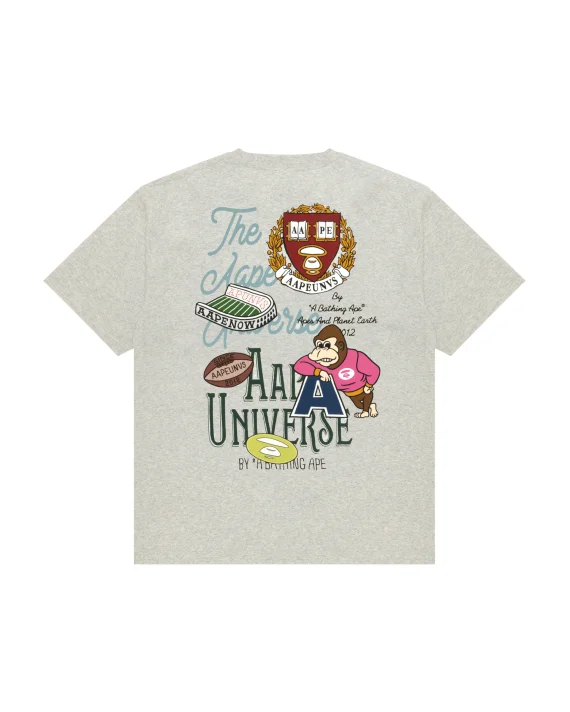 AAPE AAPEUNVS moonface graphic tee