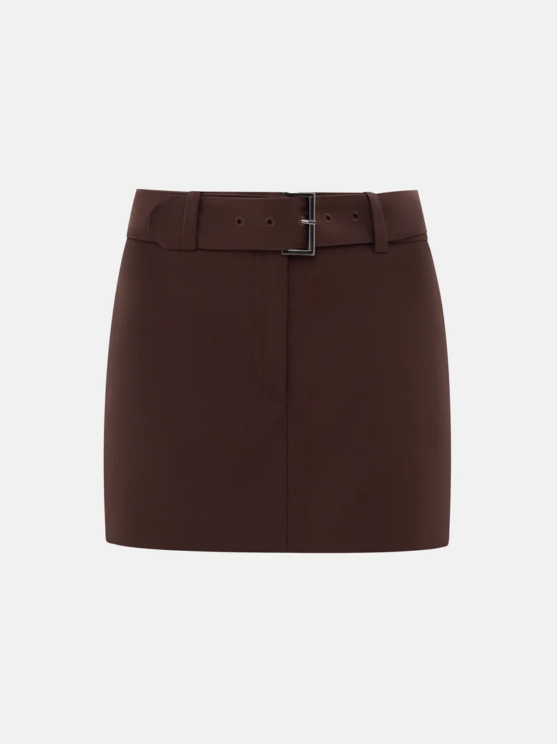 Lichi Straight mini skirt with matching belt