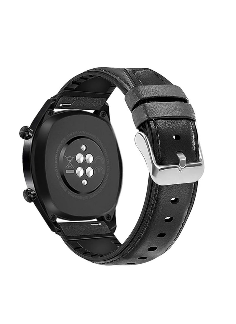 Generic Leather Bands Compatible with Apple Watch Ultra/Ultra 2 Band 49MM 45mm 44mm 42mm Women Men, Leather Wristband Replacement Strap for Apple Watch Ultra Series 9 8 7 6 5 4 3 2 1 SE  - Image 1