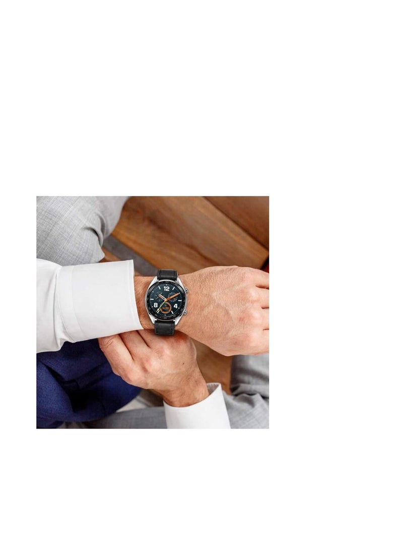 Generic Leather Bands Compatible with Apple Watch Ultra/Ultra 2 Band 49MM 45mm 44mm 42mm Women Men, Leather Wristband Replacement Strap for Apple Watch Ultra Series 9 8 7 6 5 4 3 2 1 SE  - Image 2