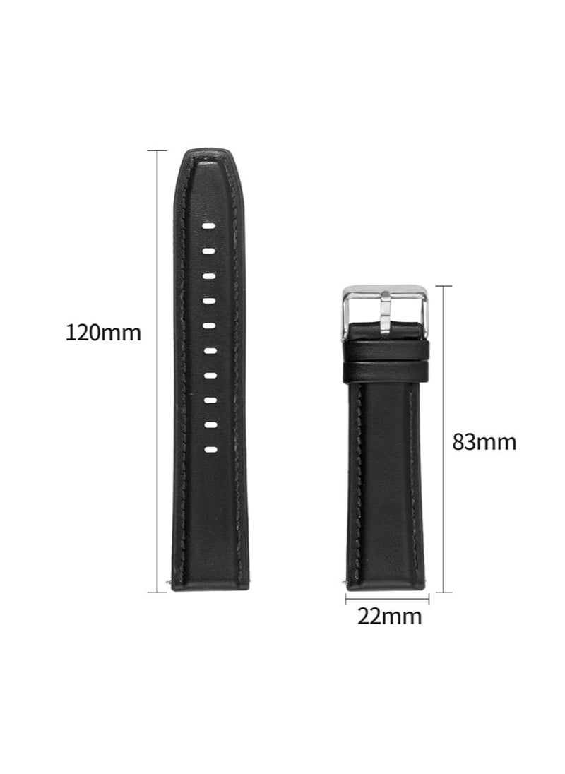 Generic Leather Bands Compatible with Apple Watch Ultra/Ultra 2 Band 49MM 45mm 44mm 42mm Women Men, Leather Wristband Replacement Strap for Apple Watch Ultra Series 9 8 7 6 5 4 3 2 1 SE  - Image 3
