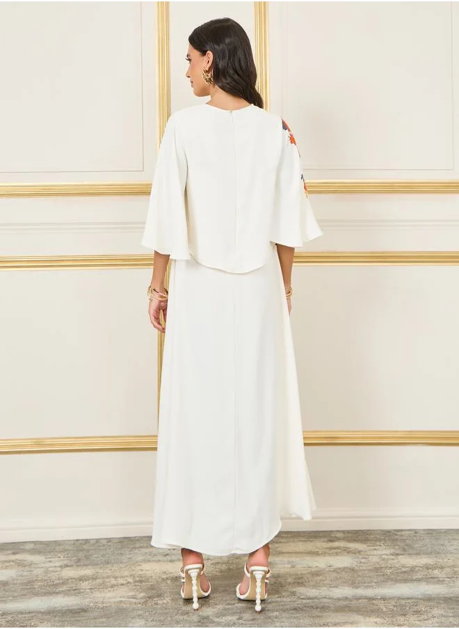 Styli Floral Embroidered Dress