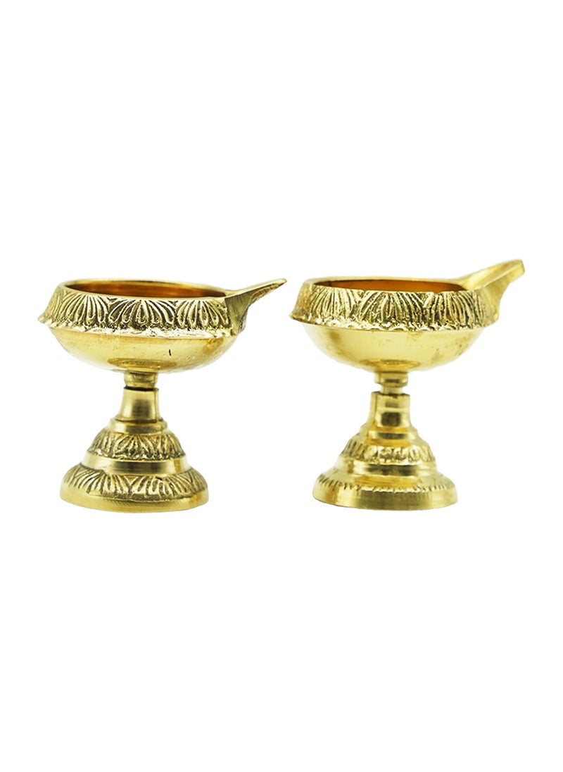 Dalvkot Dalvkot Brass Kuber Diyas Oil Lamps on Stand for Puja Room Decoration and Diwali Festival 2  - Image 5