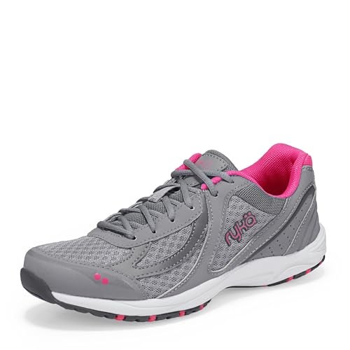 Ryka Womens Dash 3 Walking Shoe, Frost, 7.5 Wide US Grey/Pink - Image 1