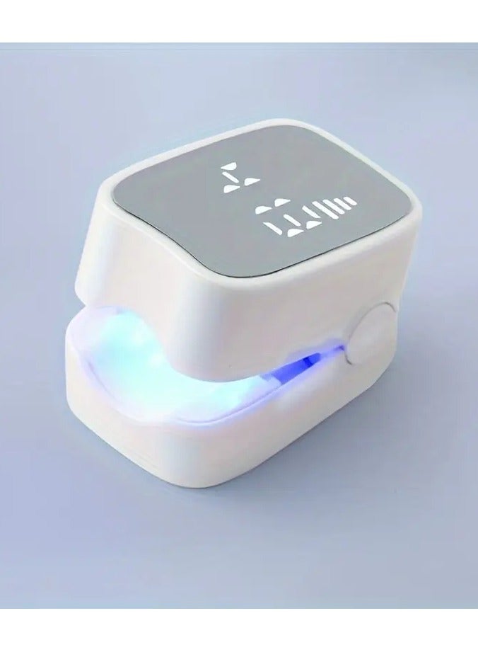 Rozino Compact UV LED Nail Relax Device, Rechargeable Lithium Battery, USB Charging, Ergonomic Design with Digital Display - Portable, Unscented Treatment for Healthy-Looking Fingernails and Toenails, Low Voltage Operation - Image 1
