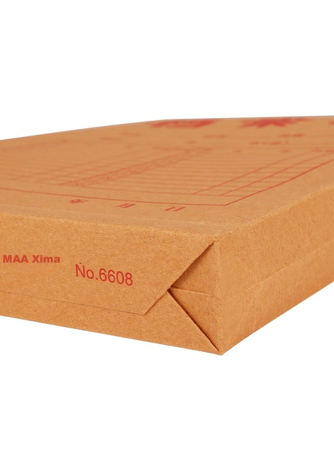 Simaa 20 Mixed Pulp 250g Kraft Paper File Folders, عرض جانبي مُثخن 4 سم, ملفات وثائق للمناقصات والعقود والمواد, 6608 - Image 2