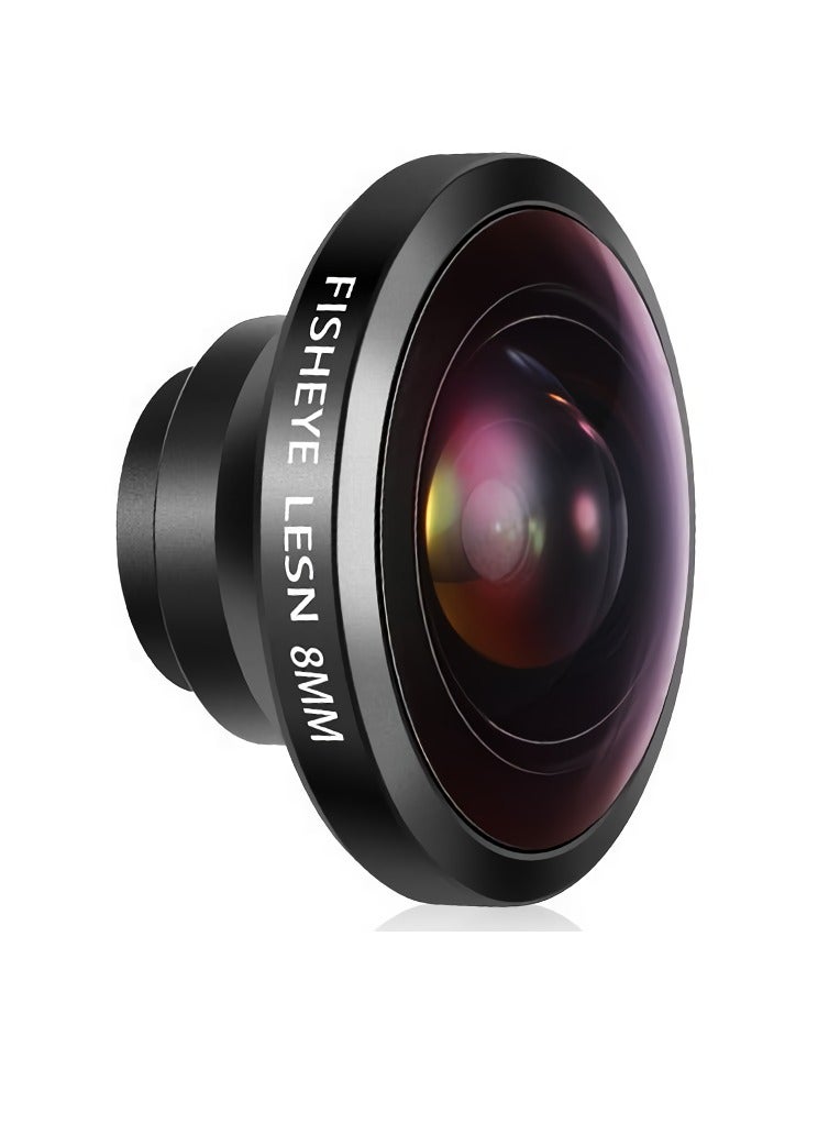 SYOSI 8mm Fish Eye Lens, Sturdy And Durable Smart Phone Camera Lens, Anti Reflective Multi Coated Wide Angle Mobile Camera Lens Attachment For Photography, (1pc, 8mm Fish Eye Lens) - Image 1