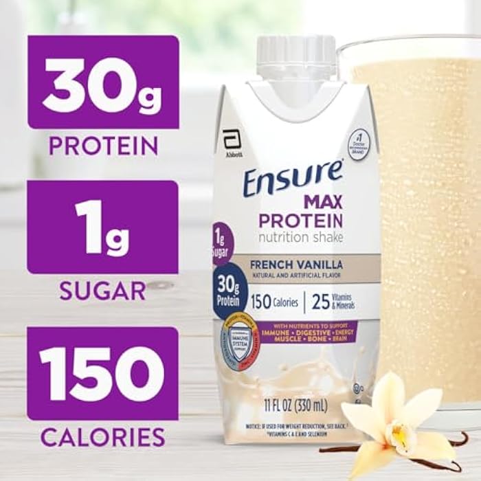 Ensure Max Protein Nutrition Shakes, Variety Pack, With 30g of Protein, 1g of Sugar, Nutrients to Support Immune System Health, High Protein Shake, 11 fl oz, Pack of 8, Liquid - Image 3