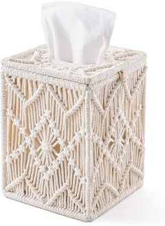 Square Cotton Rope Lace Tissue Box, Suitable for Bathroom, Bedroom, Living Room and Home Decoration - pzsku/ZB4E7490E4EDDA6400078Z/45/_/1701761970/dd486cf2-bcaf-44a6-b92c-94b44f404773