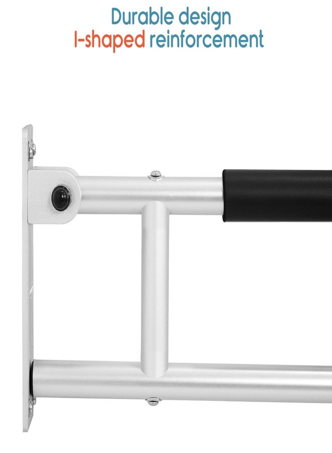 KosmoCare Wall Mounted Flip up Aluminum Grab Bar Rails 23.6 Inch Toilet Handrails Bathroom Safety Bar Hand Support - Image 3