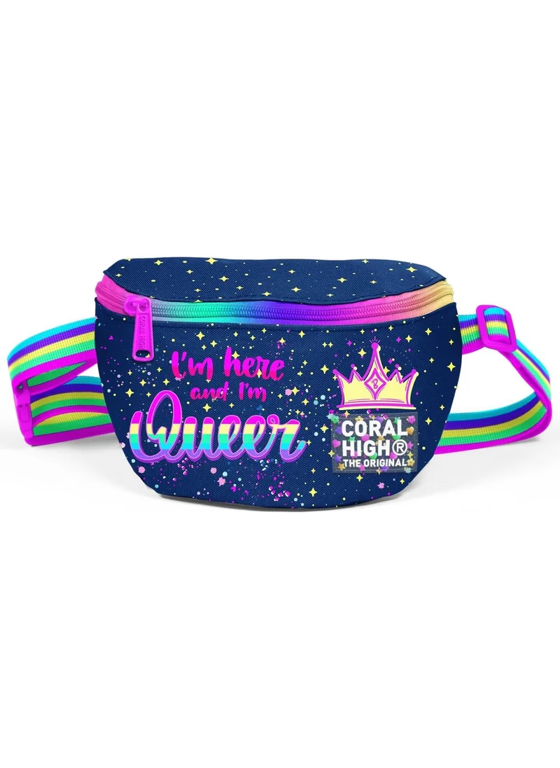CORAL HIGH Multicolor Navy Blue Waist Bag 11543