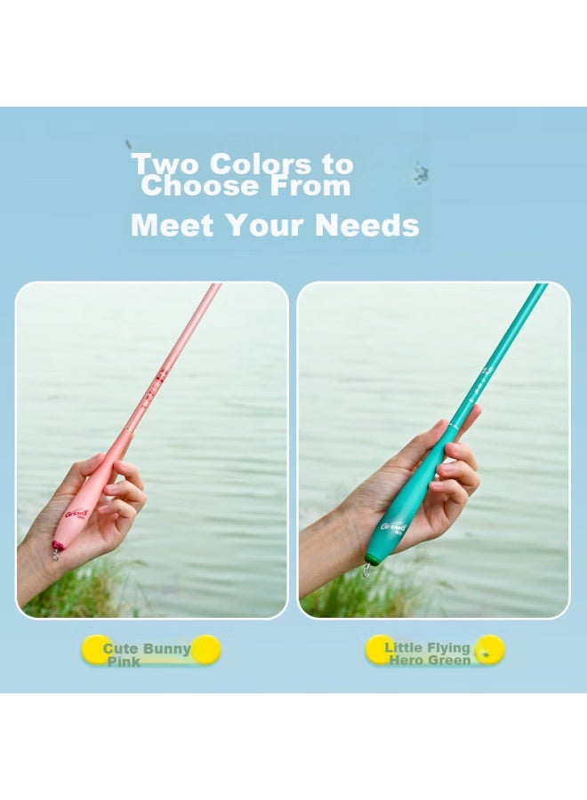 Grsaed Children's Fishing Rod Set, Beginner-specific Real Fishing Rod For Kids, Shrimp And Crab Fishing Rod, Mini Short-section Fishing Rod, 1.5m, Pink - Image 5