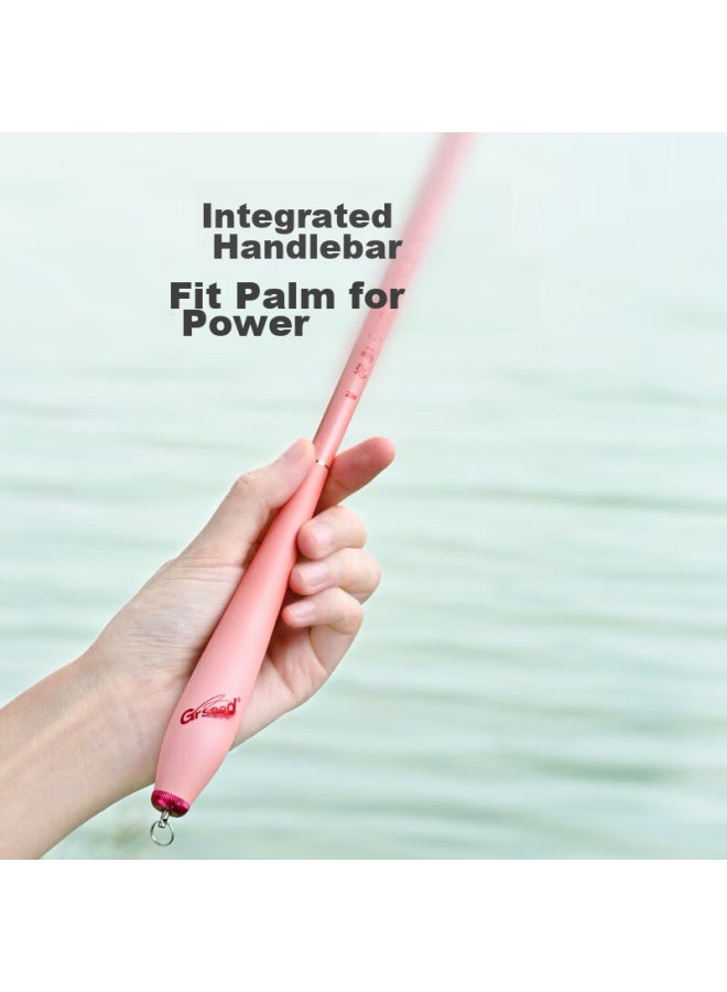Grsaed Children's Fishing Rod Set, Beginner-specific Real Fishing Rod For Kids, Shrimp And Crab Fishing Rod, Mini Short-section Fishing Rod, 1.5m, Pink - Image 4
