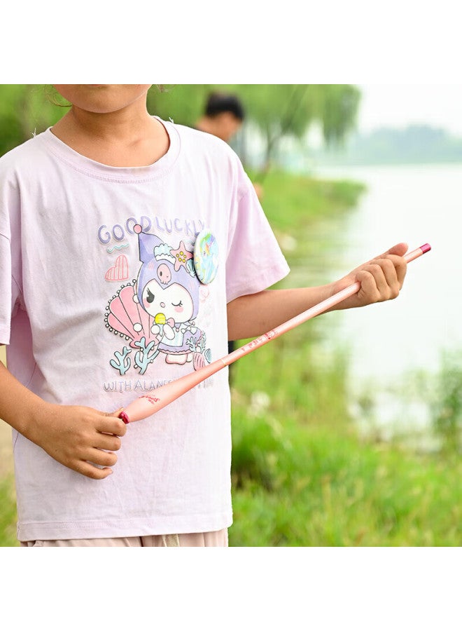 Grsaed Children's Fishing Rod Set, Beginner-specific Real Fishing Rod For Kids, Shrimp And Crab Fishing Rod, Mini Short-section Fishing Rod, 1.5m, Pink - Image 2