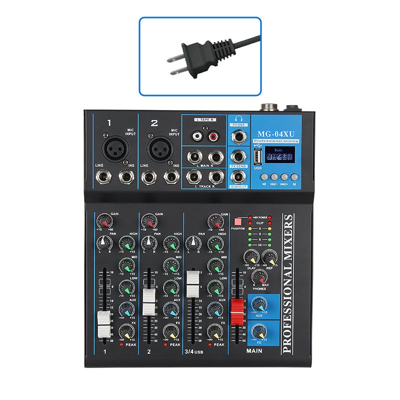 7-Way Mixer Professional Stage Singing Audio Live Broadcast Equipment Bluetooth Usb Monitoring Tuning Dj Mixer - Image 1