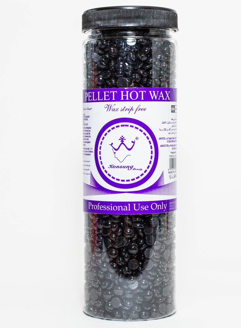 Konsung Beauty Pellet Hair Removal Hot Wax Beans Black 400gm - Image 1