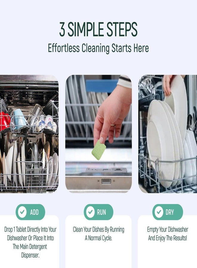 BAMBOEARTH Natural Dishwasher Detergent Tablets - Plant Based Alternative Refill Pack Dishwashing Tabs - Eco-Friendly And Plastic Free Way To Cleaner Dishes - 30/60/90 Refills Dish Washer Soap Pods (90 Pack) - Image 4