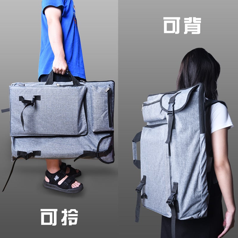 Art Student Painting Bag Waterproof Shoulder Bag Thickened Canvas Art Exam Sketch 4K Sketch Board Multifunctional Painting Bag - Image 2