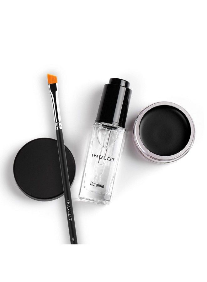 Inglot Eye Essentials Set : Duraline + AMC Eyeliner Gel 77 + Makeup Brush 31T : - Image 2