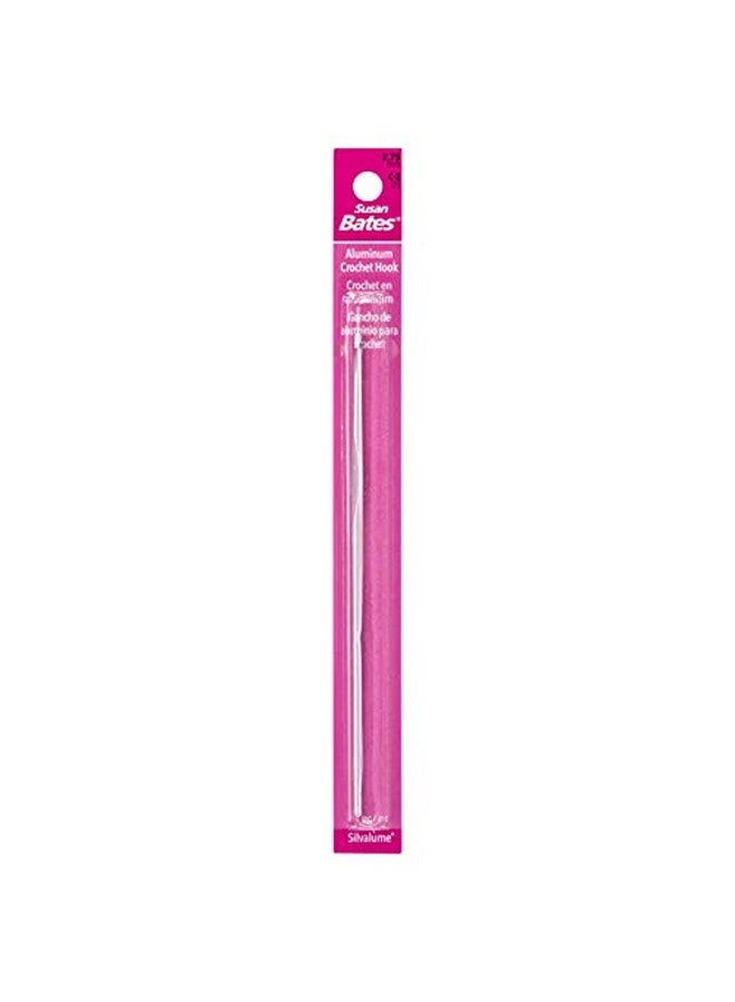 Susan Bates 51/2Inch Silvalume Aluminum Crochet Hook 2.75Mm Silver Pink - Image 1