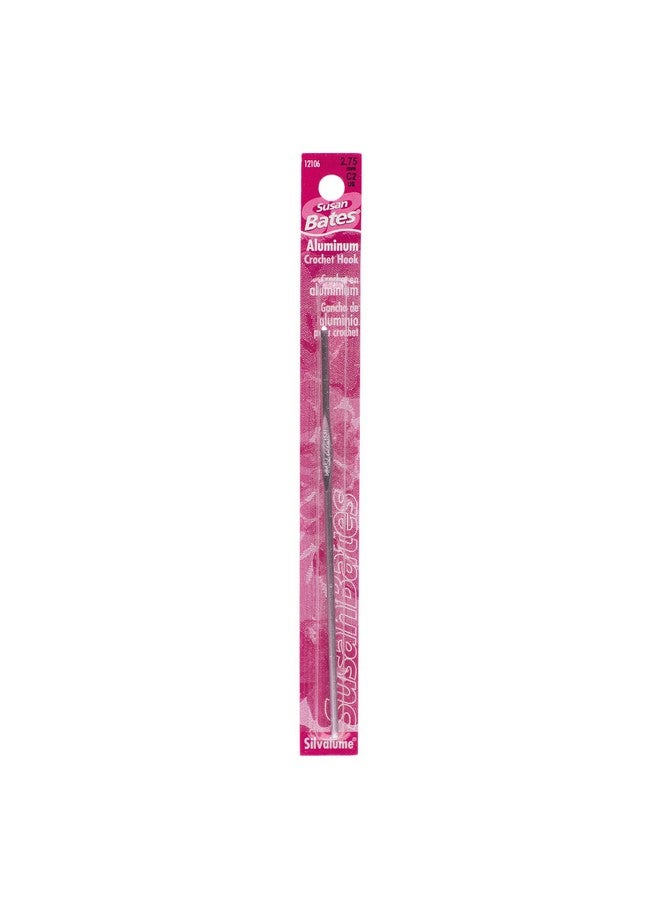Susan Bates 51/2Inch Silvalume Aluminum Crochet Hook 2.75Mm Silver Pink - Image 3