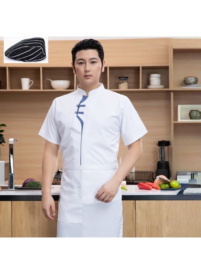 KUYING New Chef Workwear Top+Apron+Hat Set - Image 1