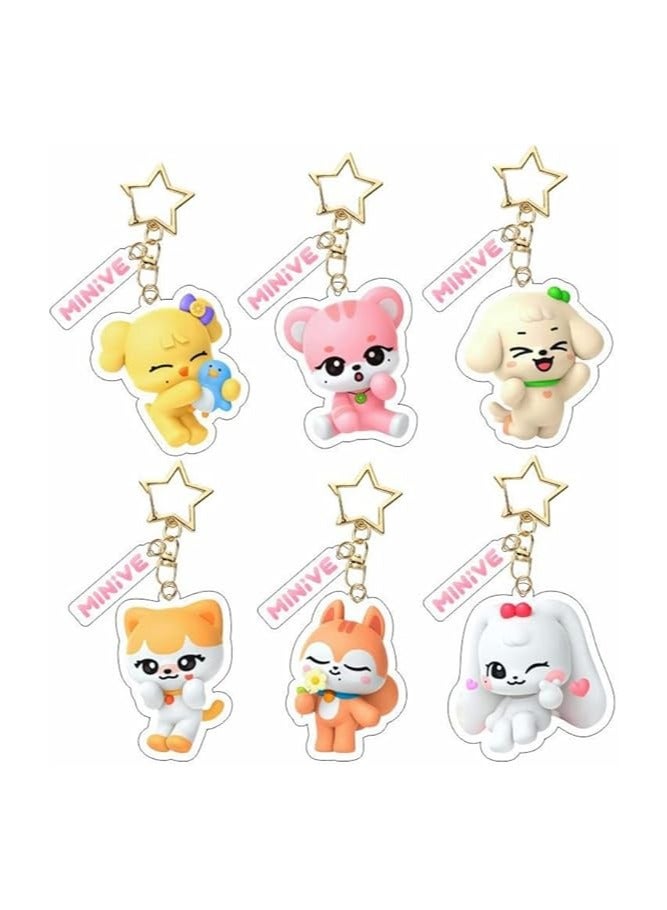 general IVE Acrylic Keychain Bag Pendant Cartoon Sign Accessory Fan Series Gift Yujin Wonyoung Rei LIZ LEESEO - Image 1