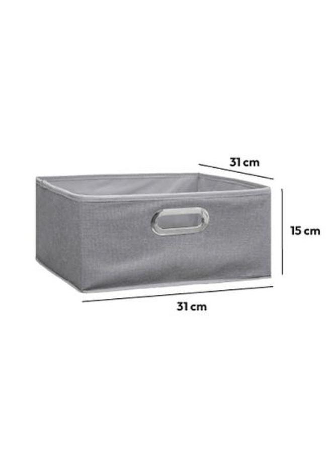Five Simply Smart Polypropylene and Metal Foldable Storage Box Heather Grey 31 x 15cm 138886C  - Image 4